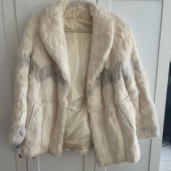 Vintage rabbit fur coat - Picture 3 of 4